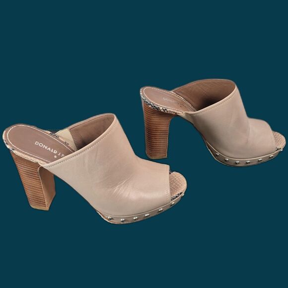 Donald Pilner Leather Mules - Size 8M - Picture 2 of 8